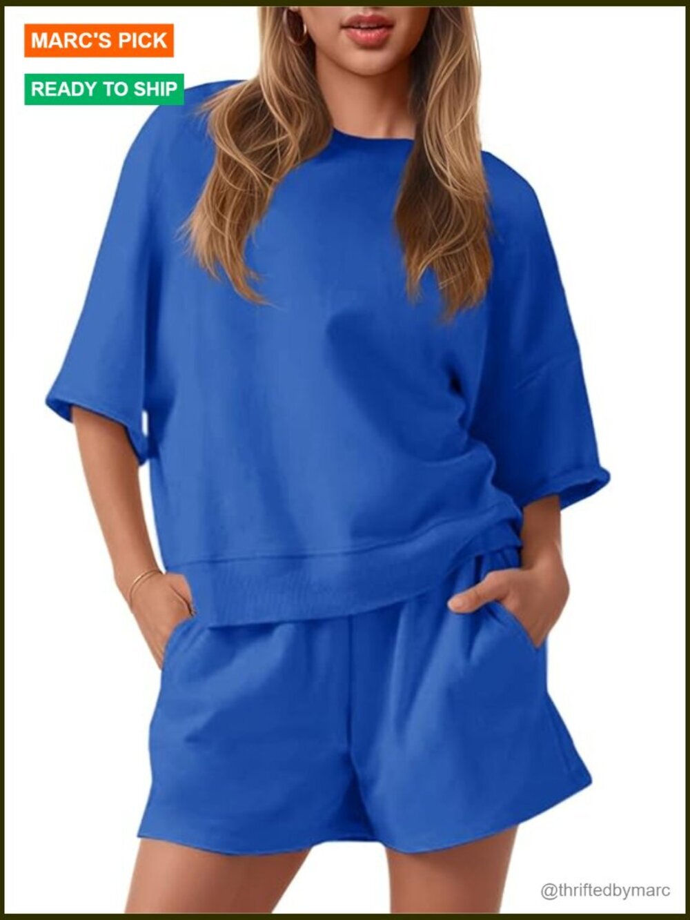 Oversized Cropped Sweatshirt High Waist Running Shorts Tracksuit Set Medium